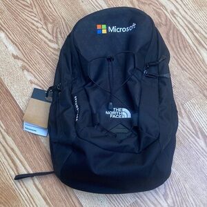 NWT
The North Face Black Backpack, Microsoft Logo